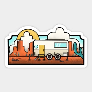 Campervan painting art Sticker